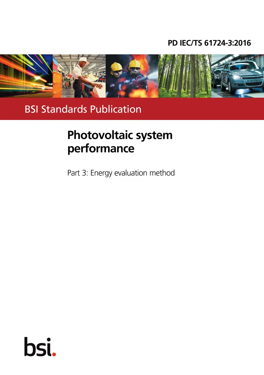 BS PD IEC/TS 61724-3:2016 BS PD IEC/TS 61724-3:2016 pdf