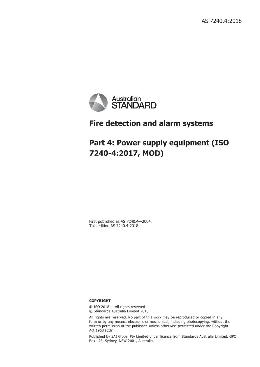 AS 7240.4:2018 pdf