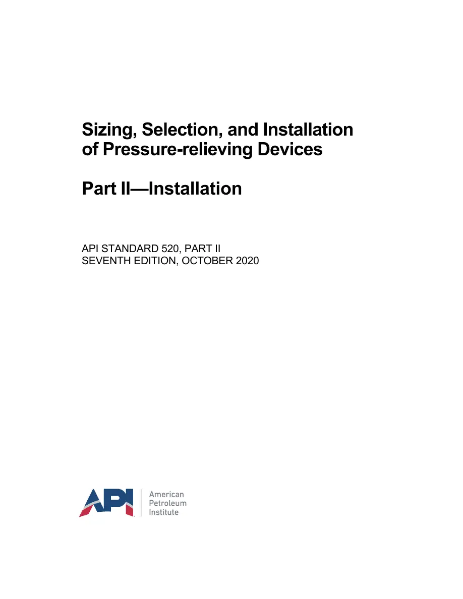 API Std 520, Part 2 API Std 520, Part 2 pdf