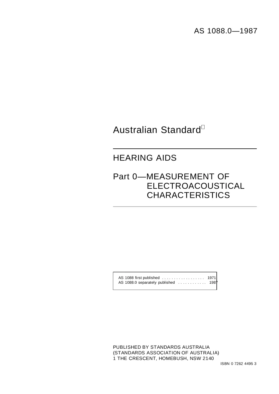 AS 1088.0-1987 AS 1088.0-1987 pdf