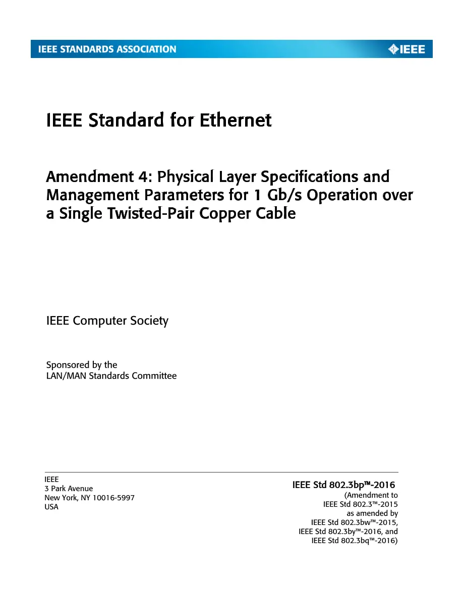 IEEE 802.3bp-2016 IEEE 802.3bp-2016 pdf