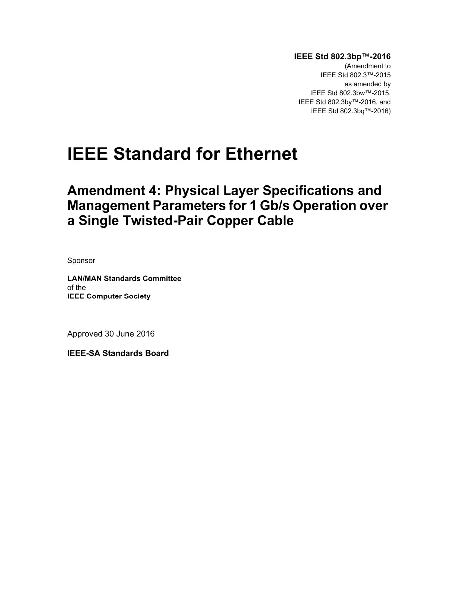 IEEE 802.3bp-2016 IEEE 802.3bp-2016 pdf
