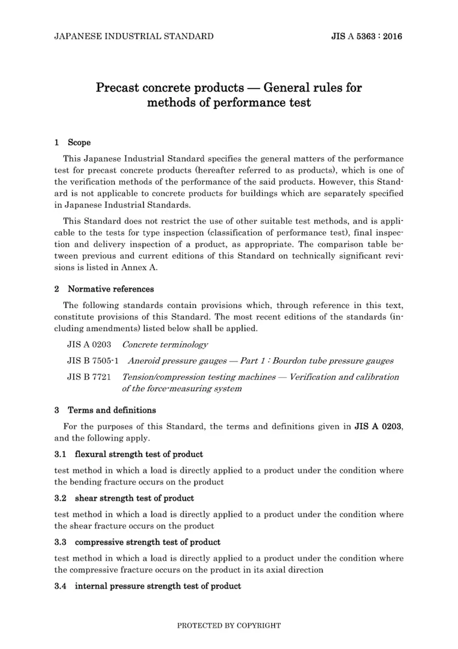 JIS A 5363:2016 JIS A 5363:2016 pdf