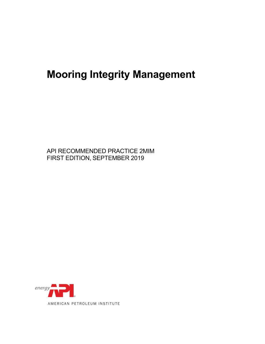 API RP 2MIM API RP 2MIM pdf