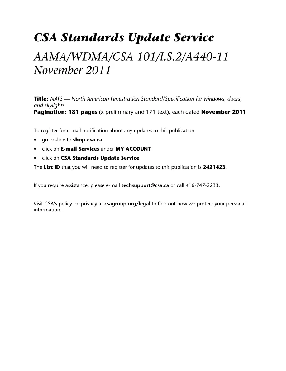 CSA A440-11 (R2016) CSA A440-11 (R2016) pdf
