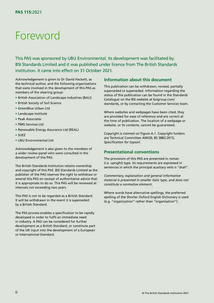 BS PAS 115:2021 BS PAS 115:2021 pdf