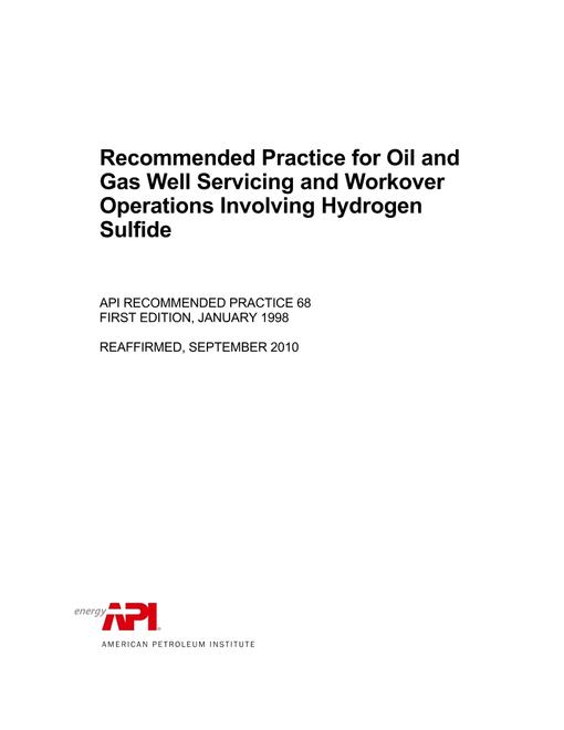 API RP 68 (R2010) API RP 68 (R2010) pdf