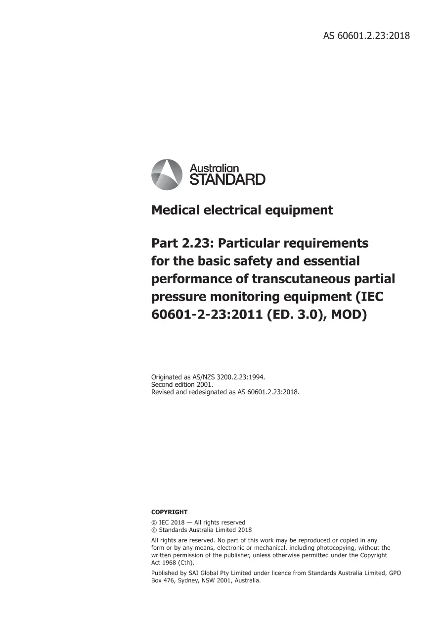 AS 60601.2.23:2018 AS 60601.2.23:2018 pdf