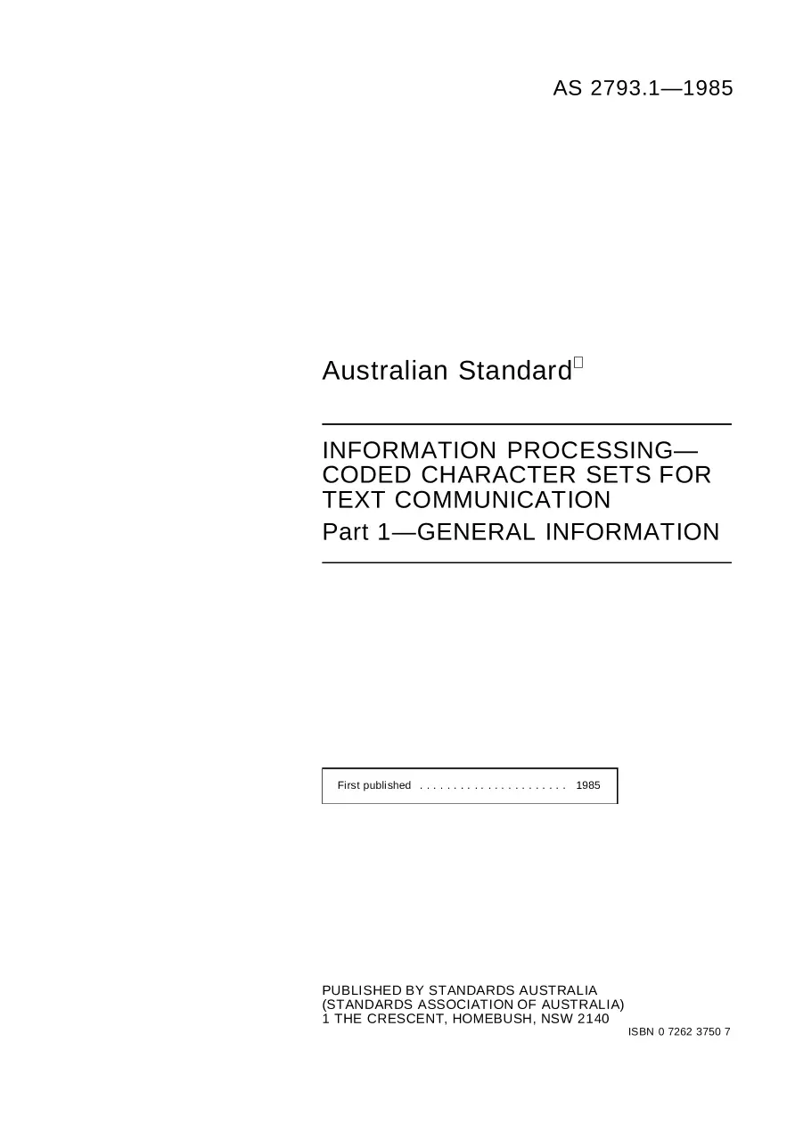 AS 2793.1-1985 AS 2793.1-1985 pdf