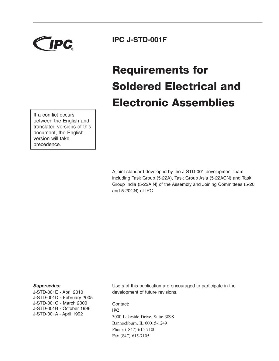 IPC J-STD-001F IPC J-STD-001F pdf