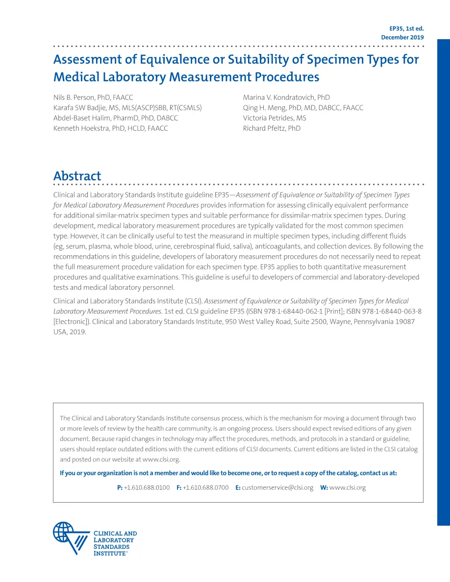 CLSI EP35 CLSI EP35 pdf