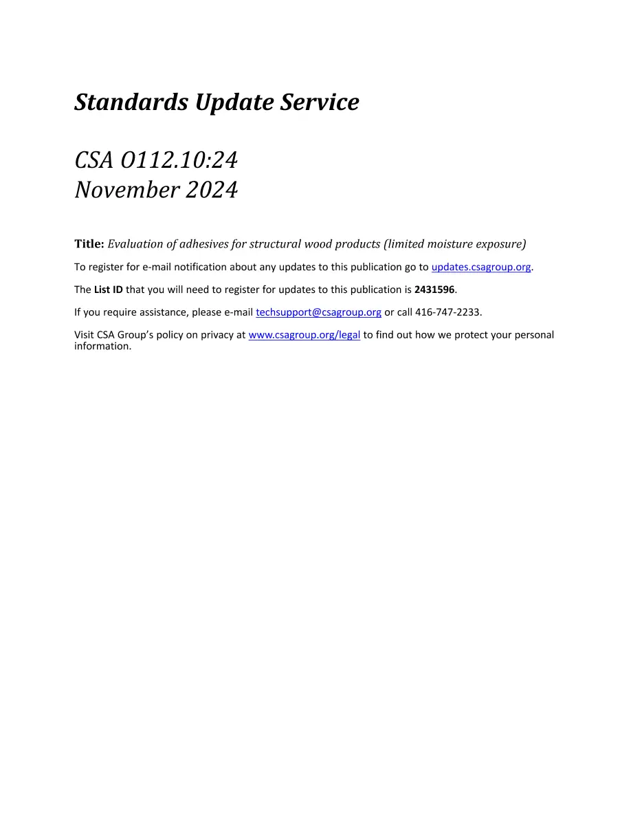 CSA O112.10:24 CSA O112.10:24 pdf