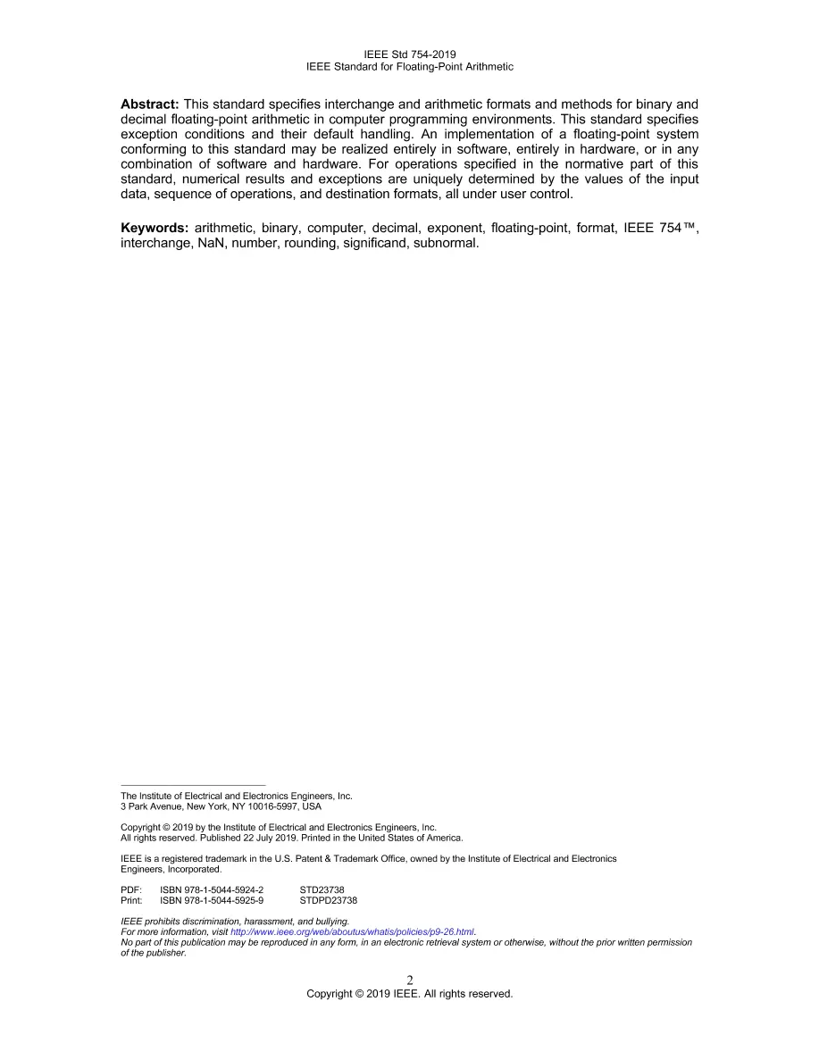 IEEE 754-2019 IEEE 754-2019 pdf