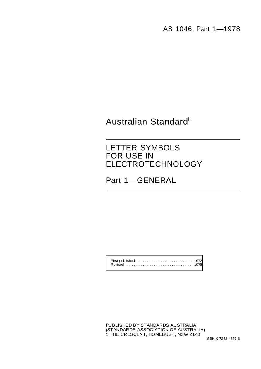 AS 1046.1-1978 pdf