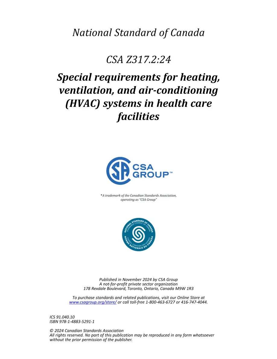 CSA Z317.2:24 CSA Z317.2:24 pdf