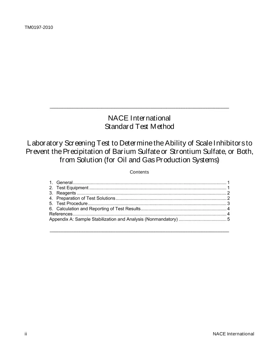 NACE TM0197-2010 NACE TM0197-2010 pdf