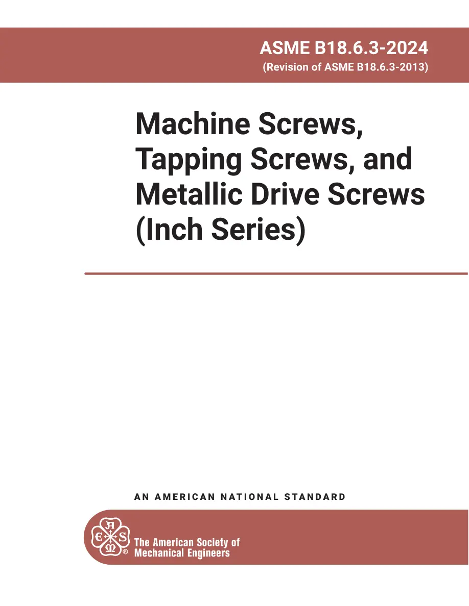 ASME B18.6.3-2024 ASME B18.6.3-2024 pdf
