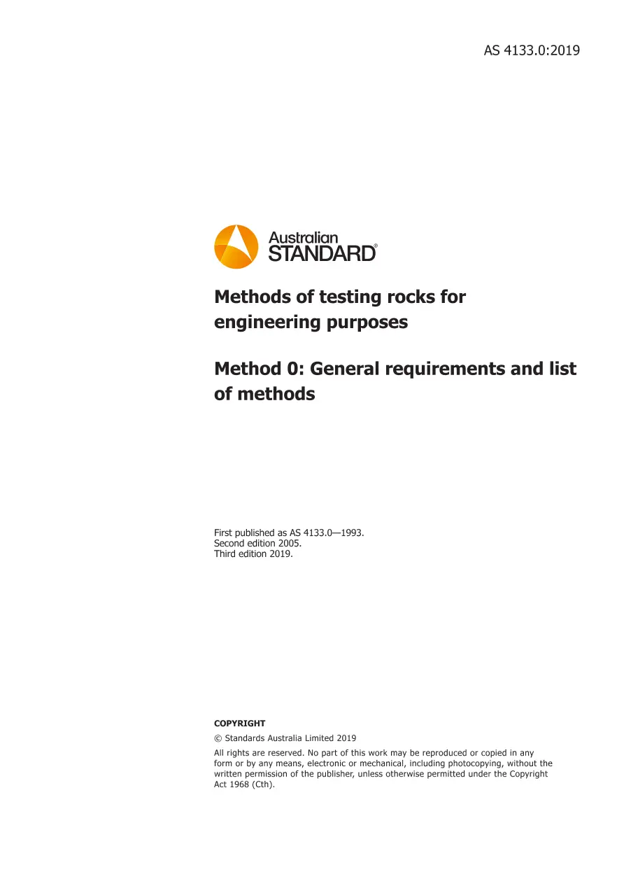 AS 4133.0:2019 AS 4133.0:2019 pdf