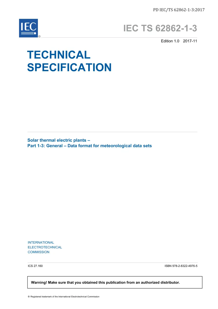 BS PD IEC/TS 62862-1-3:2017 pdf