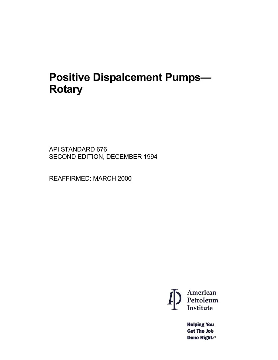 API Std 676 (R2000) API Std 676 (R2000) pdf