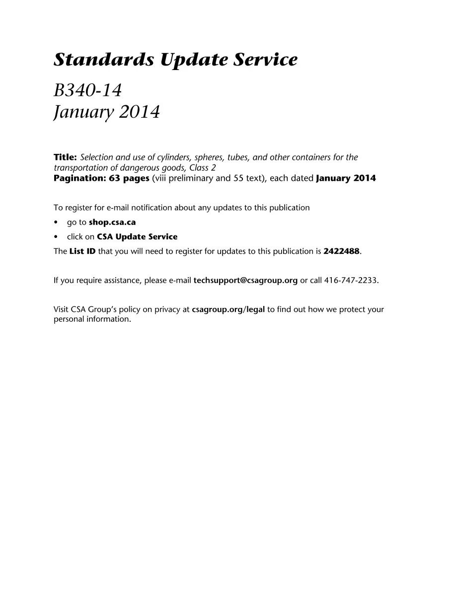 CSA B340-14 CSA B340-14 pdf