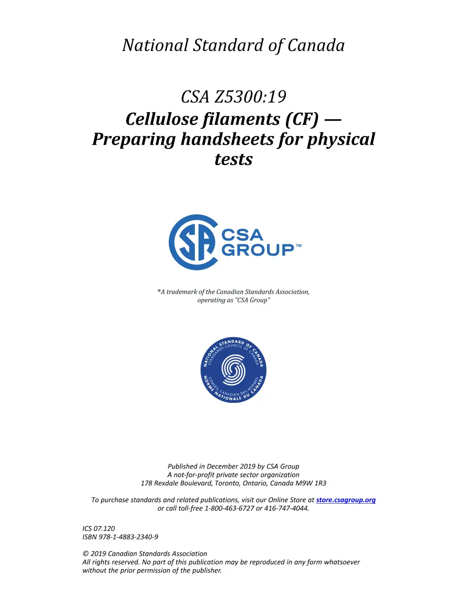 CSA Z5300:19 CSA Z5300:19 pdf