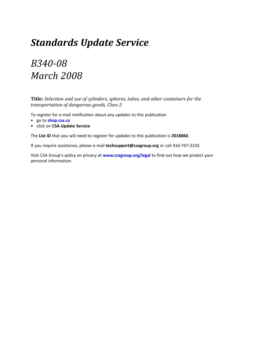CSA B340-08 CSA B340-08 pdf