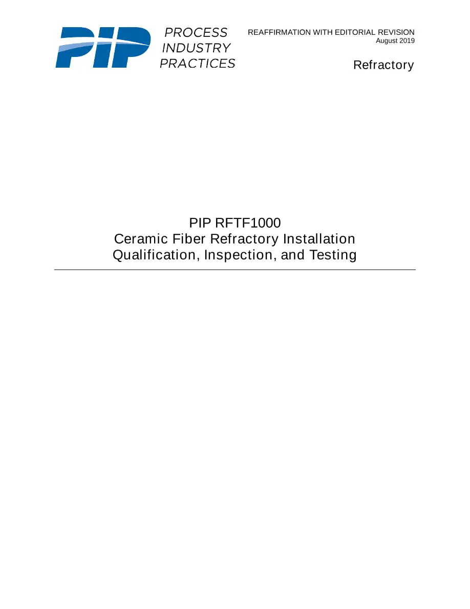 PIP RFTF1000 PIP RFTF1000 pdf