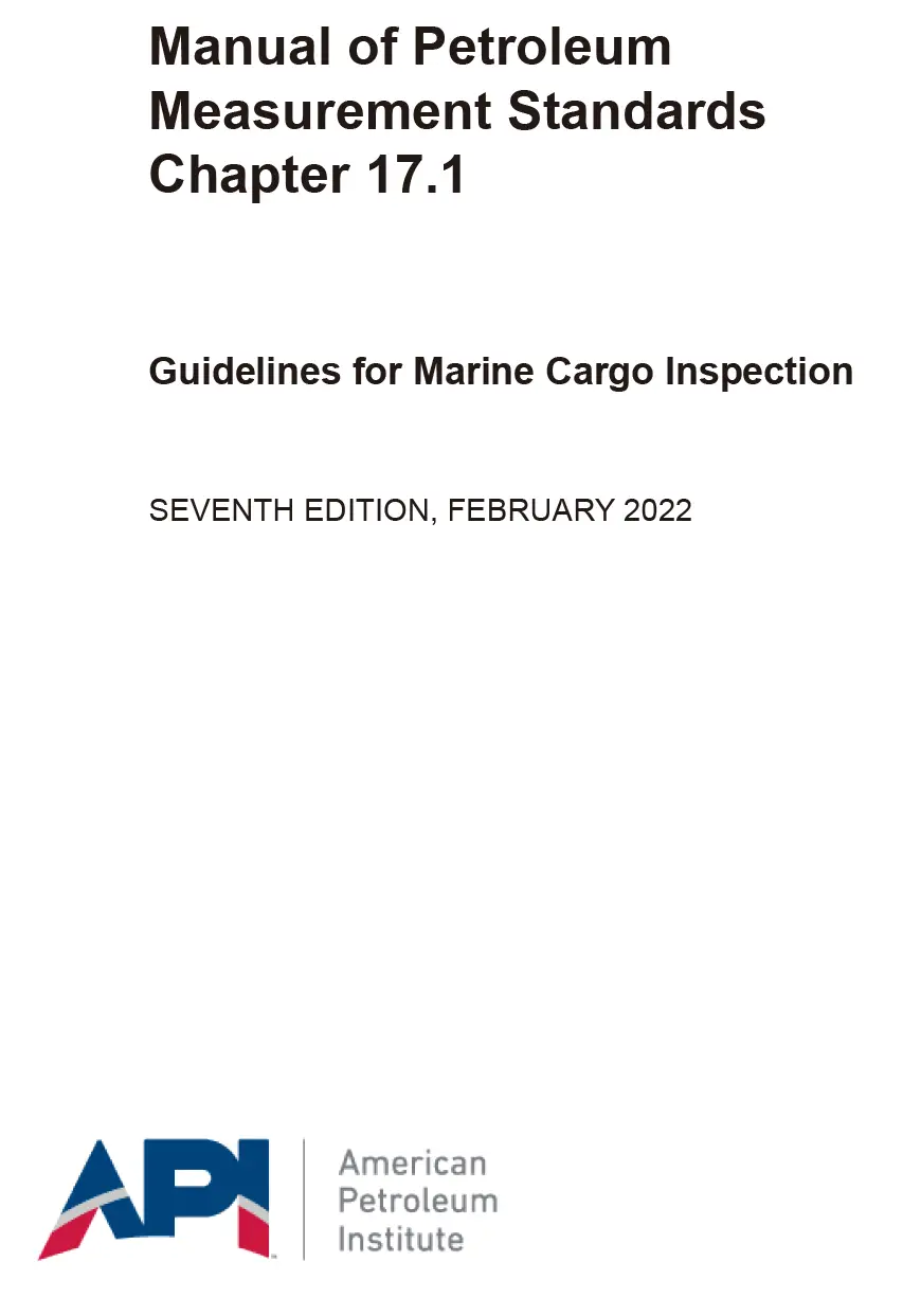 API Manual of Petroleum Measurement Standards Chapter 17.1 PDF API Manual of Petroleum Measurement Standards Chapter 17.1 PDF