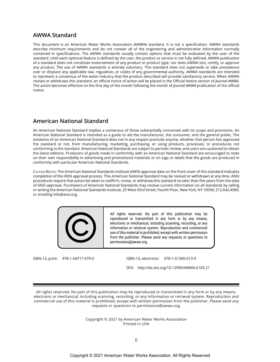 AWWA E103-21 AWWA E103-21 pdf