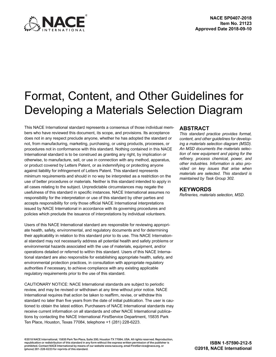 NACE SP0407-2018 NACE SP0407-2018 pdf