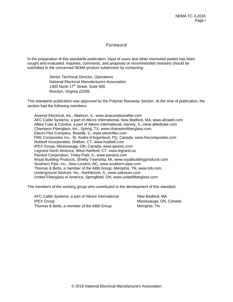 NEMA TC 3-2016 NEMA TC 3-2016 pdf