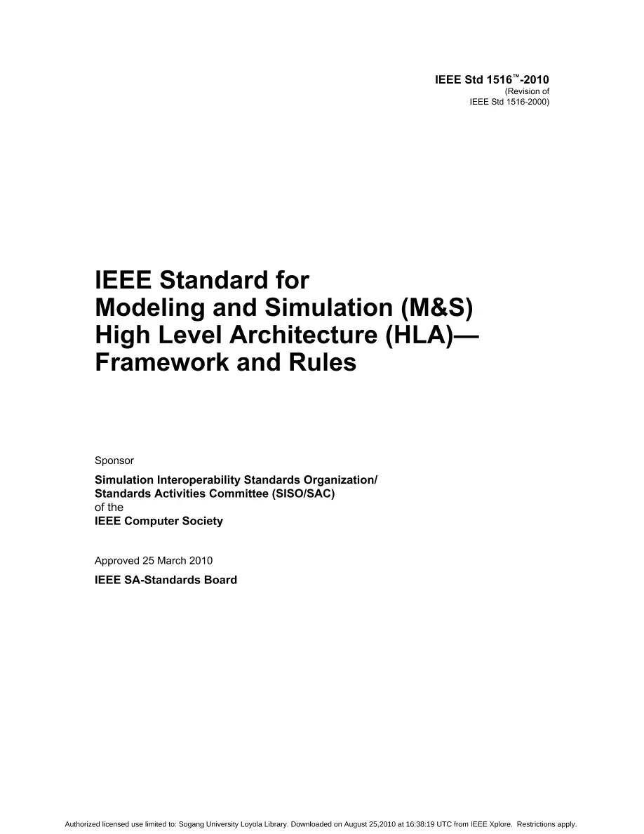 IEEE 1516-2010 IEEE 1516-2010 pdf