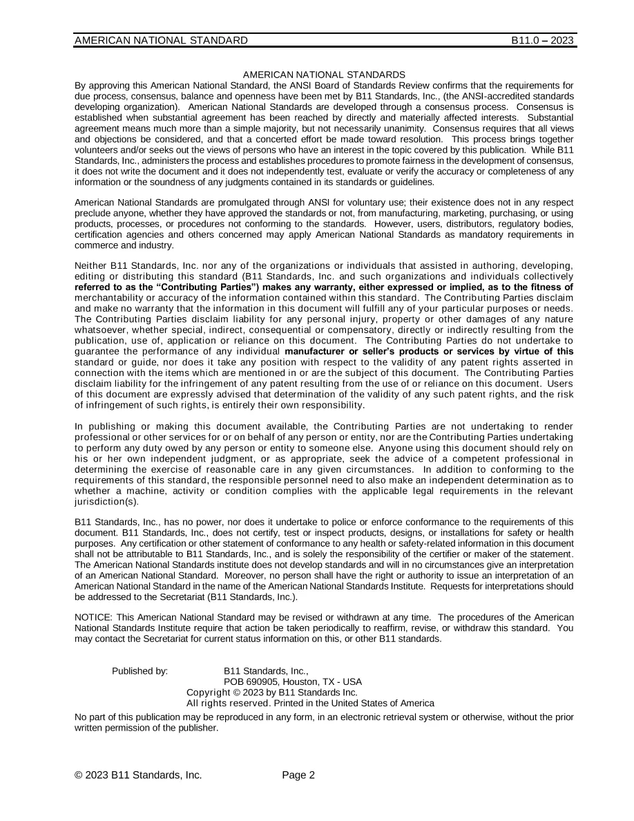 B11 B11.0-2023 pdf