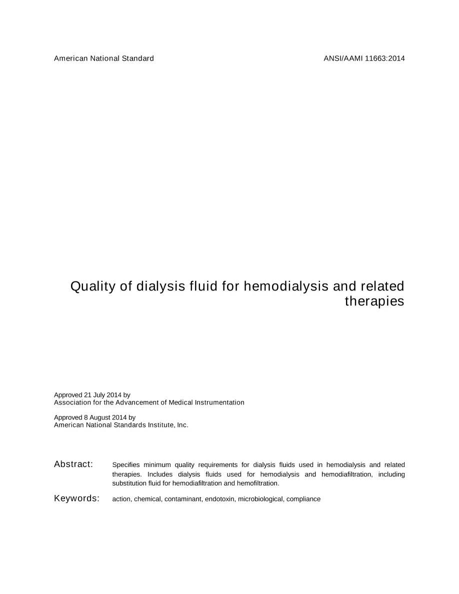 AAMI 11663:2014 AAMI 11663:2014 pdf