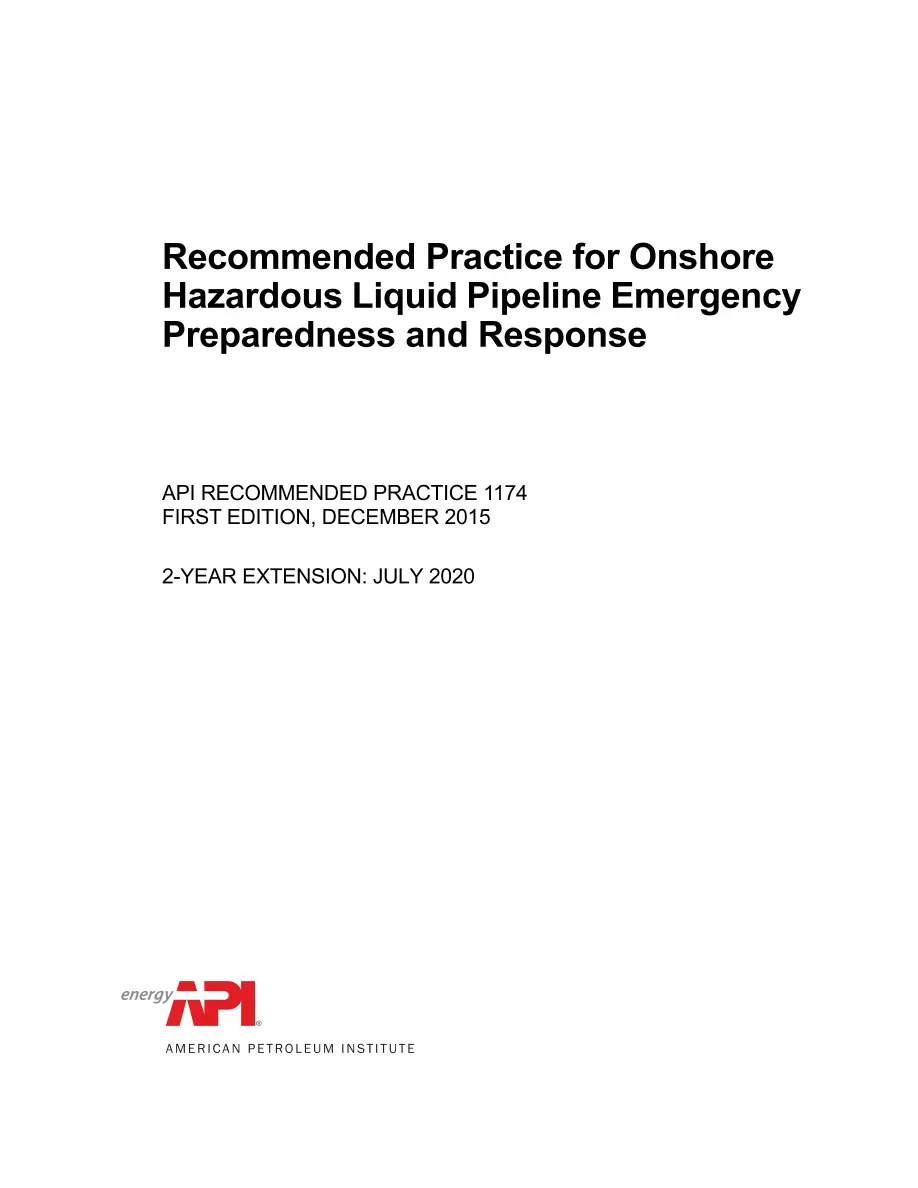API RP 1174 API RP 1174 pdf