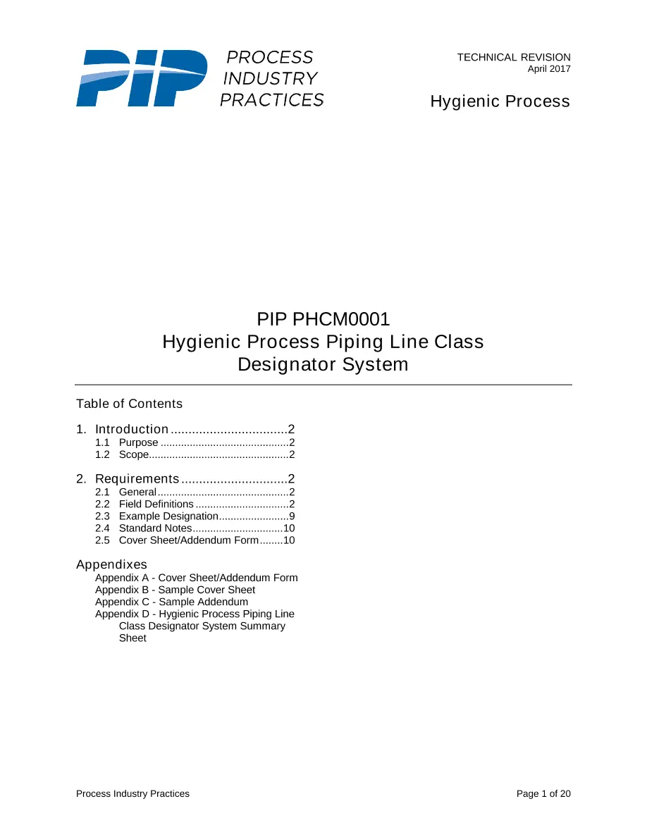 PIP PHCM0001 PIP PHCM0001 pdf