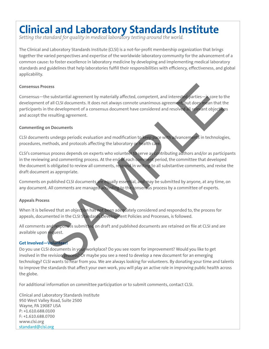 CLSI I/LA20 CLSI I/LA20 pdf