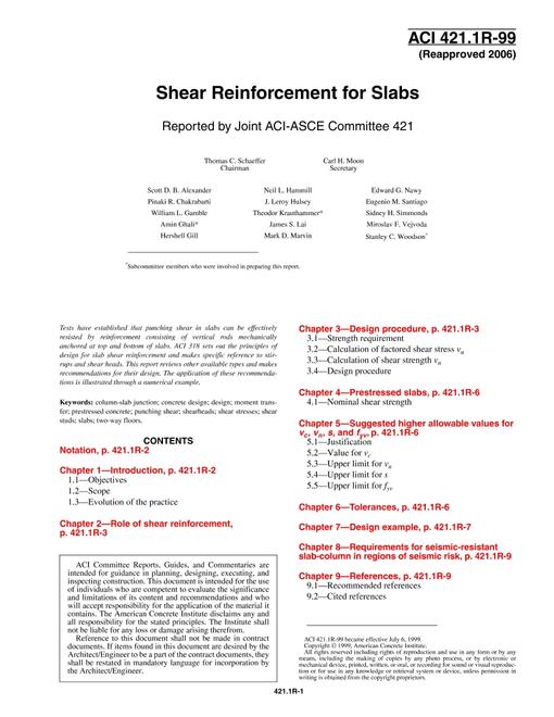 ACI 421.1R-99 (R2006) ACI 421.1R-99 (R2006) pdf