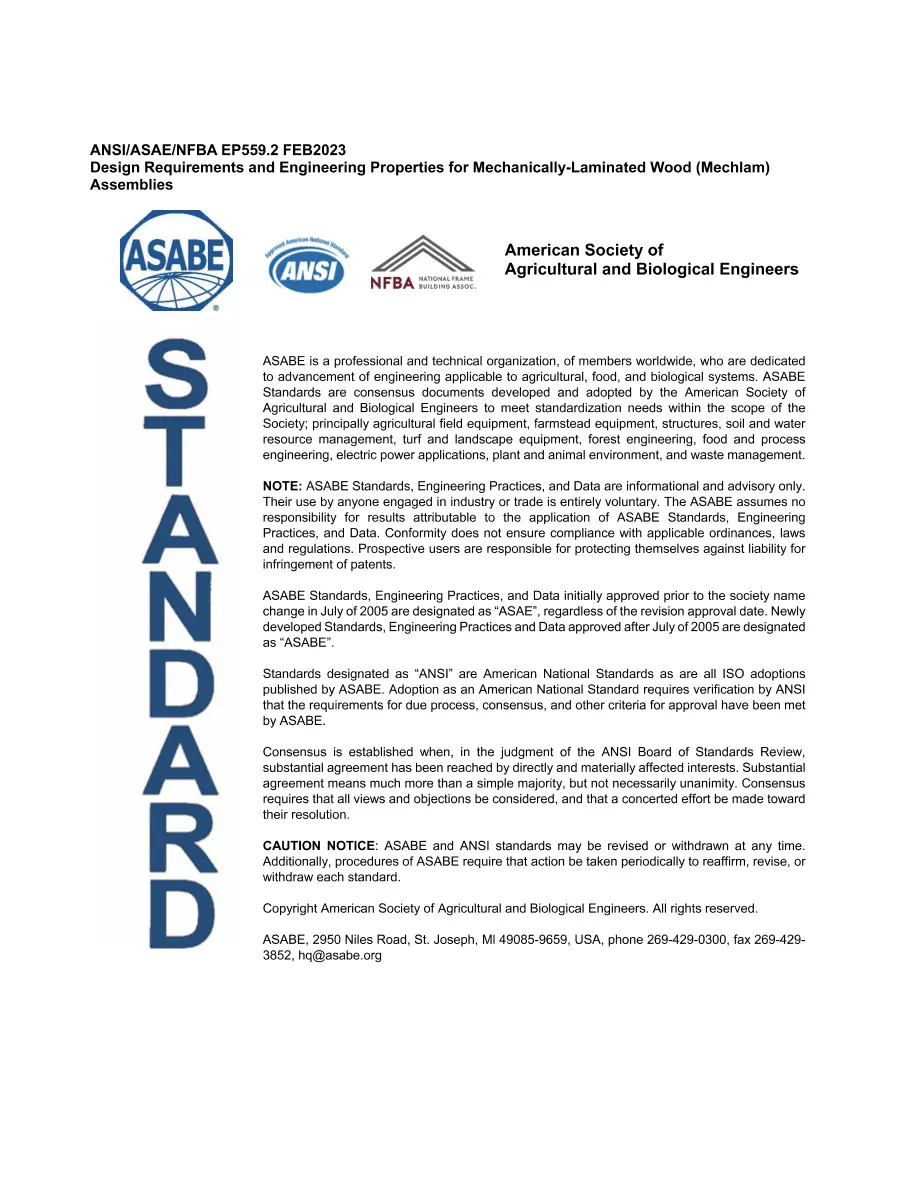 ASAE/ASABE /NFBA EP559.2 pdf