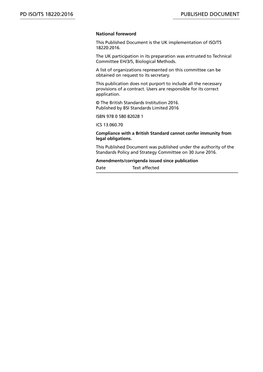 BS PD ISO/TS 18220:2016 BS PD ISO/TS 18220:2016 pdf