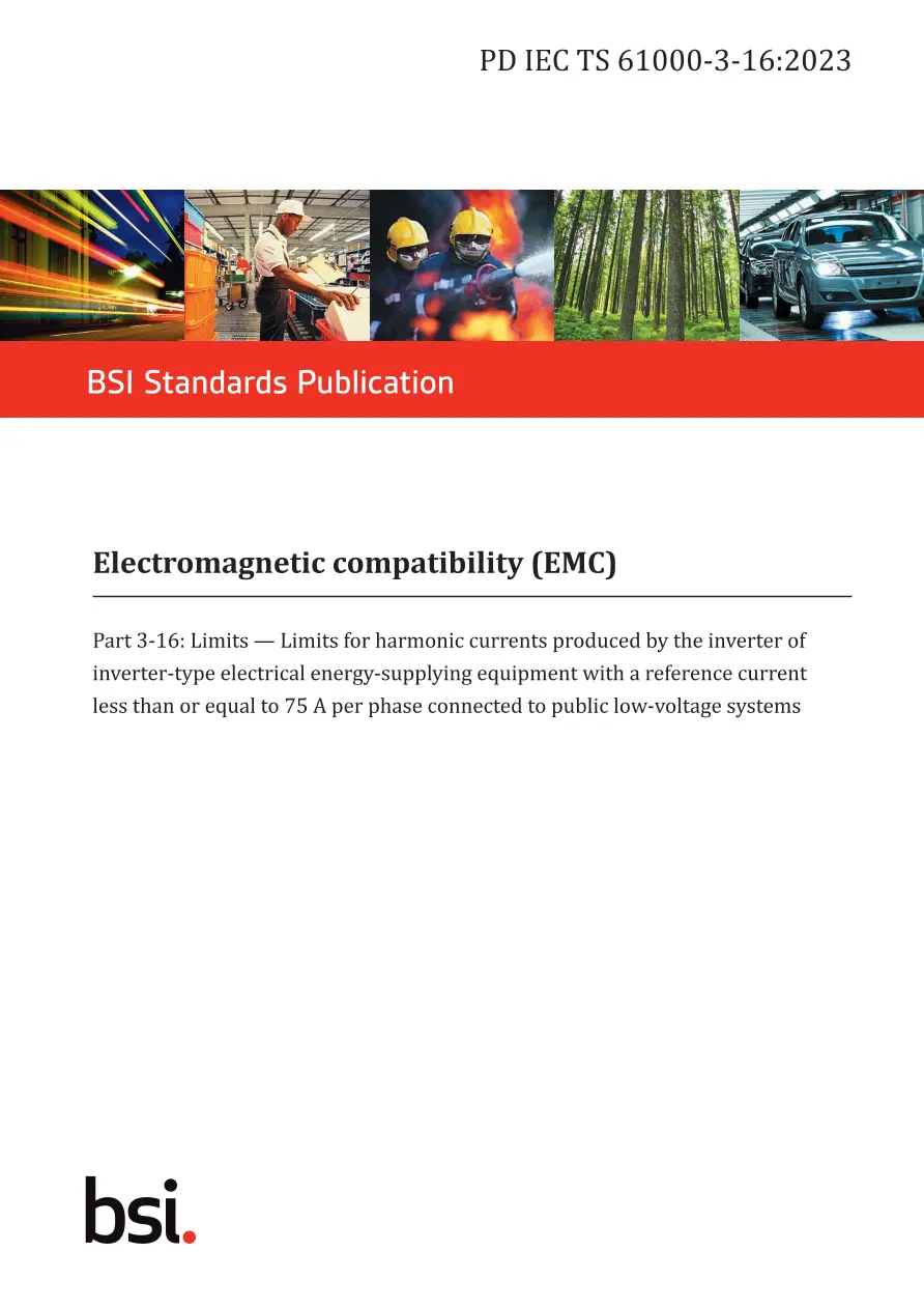 BS PD IEC TS 61000-3-16:2023 BS PD IEC TS 61000-3-16:2023 pdf