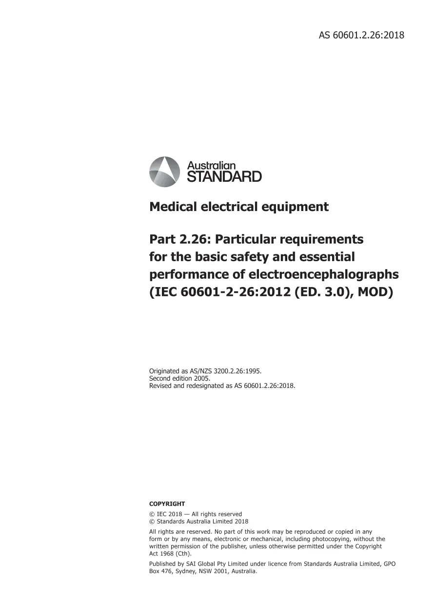 AS 60601.2.26:2018 AS 60601.2.26:2018 pdf