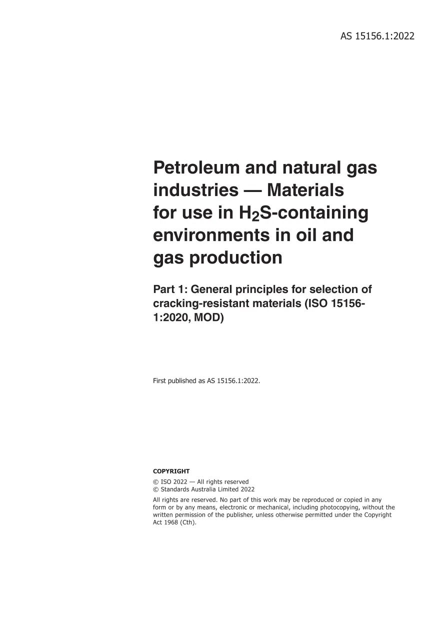 AS 15156.1:2022 AS 15156.1:2022 pdf