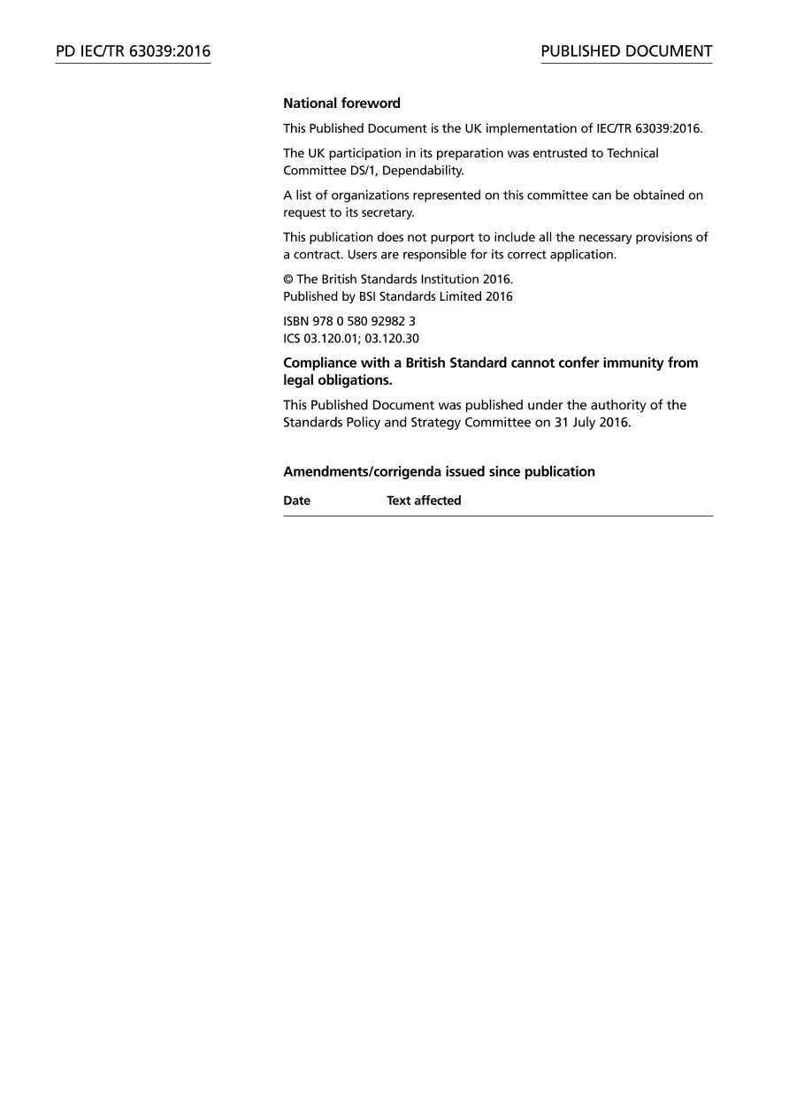 BS PD IEC/TR 63039:2016 BS PD IEC/TR 63039:2016 pdf