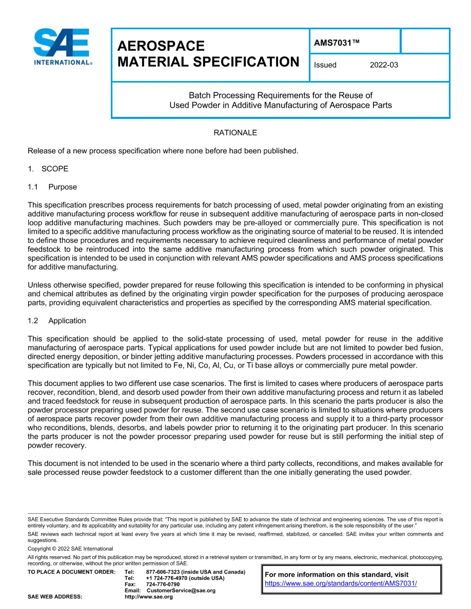 SAE AMS7031 SAE AMS7031 pdf