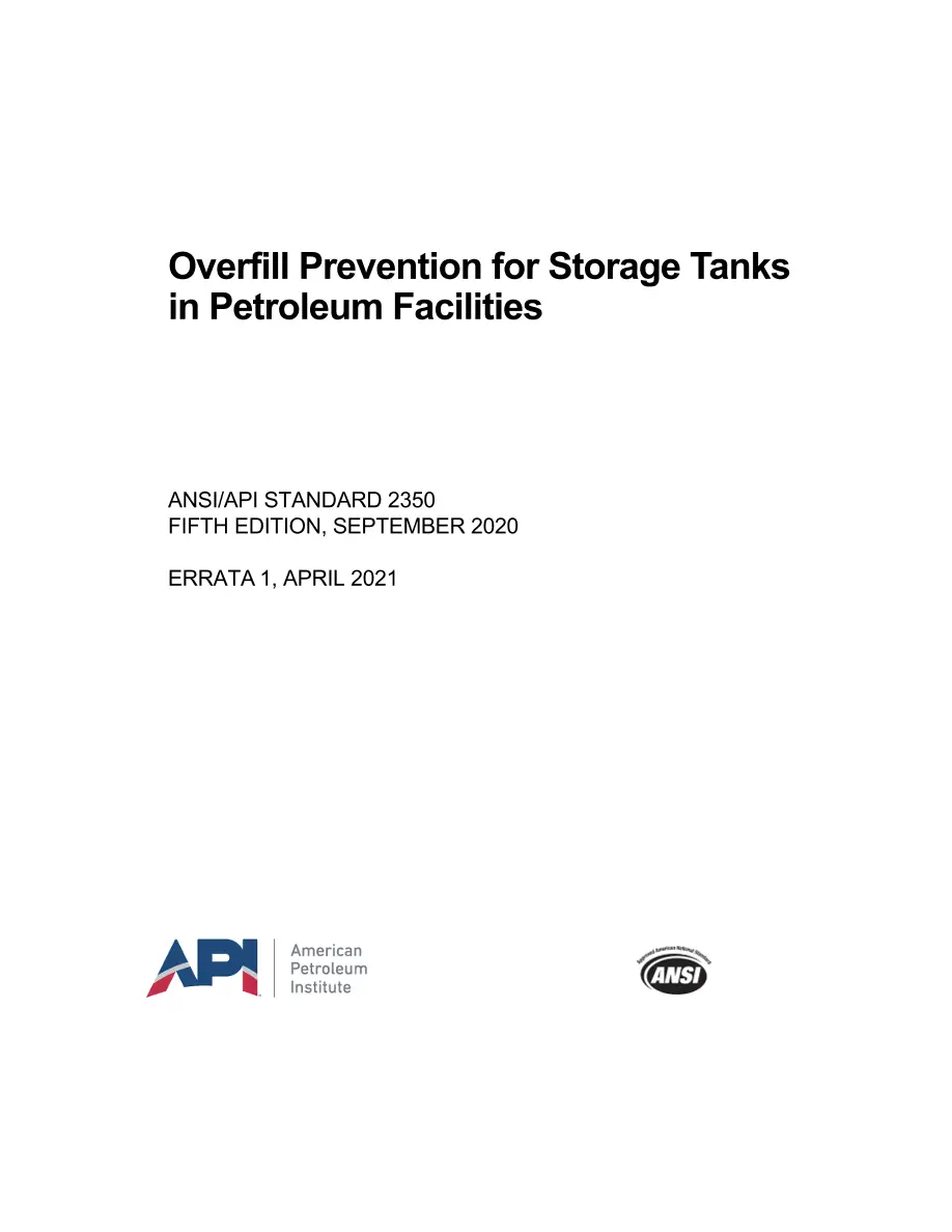 API Std 2350 API Std 2350 pdf