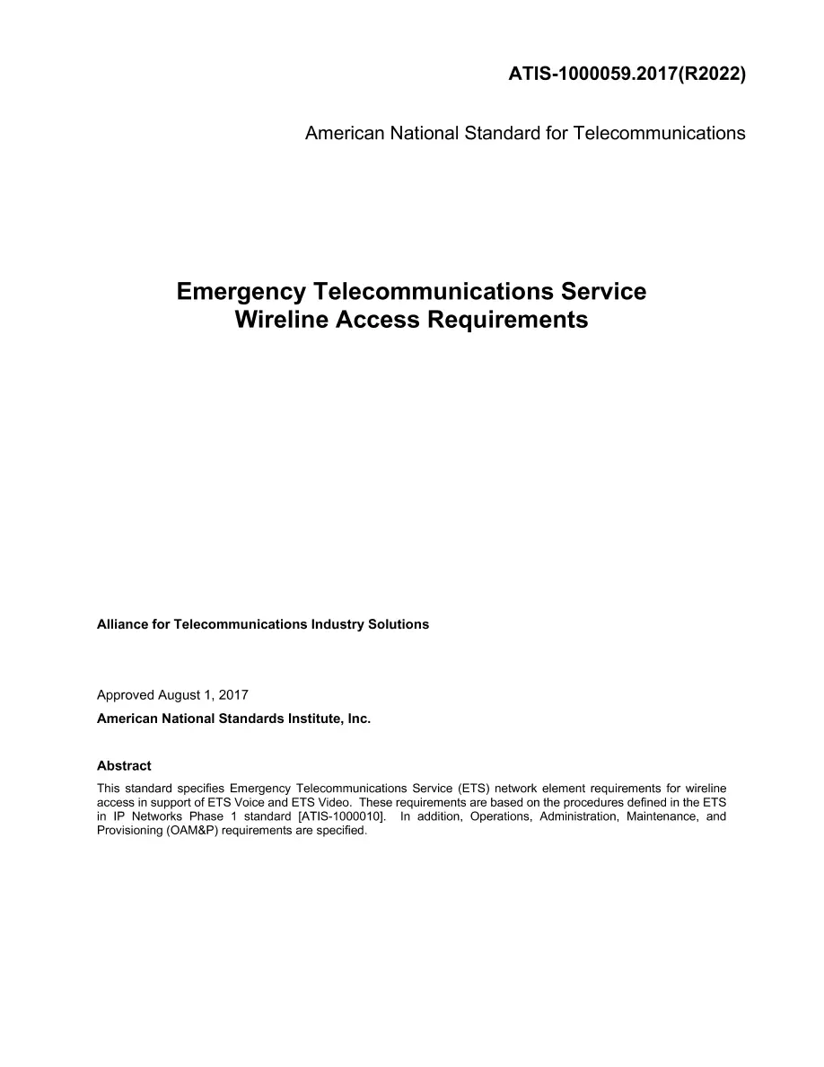 ATIS 1000059.2017 (R2022) ATIS 1000059.2017 (R2022) pdf