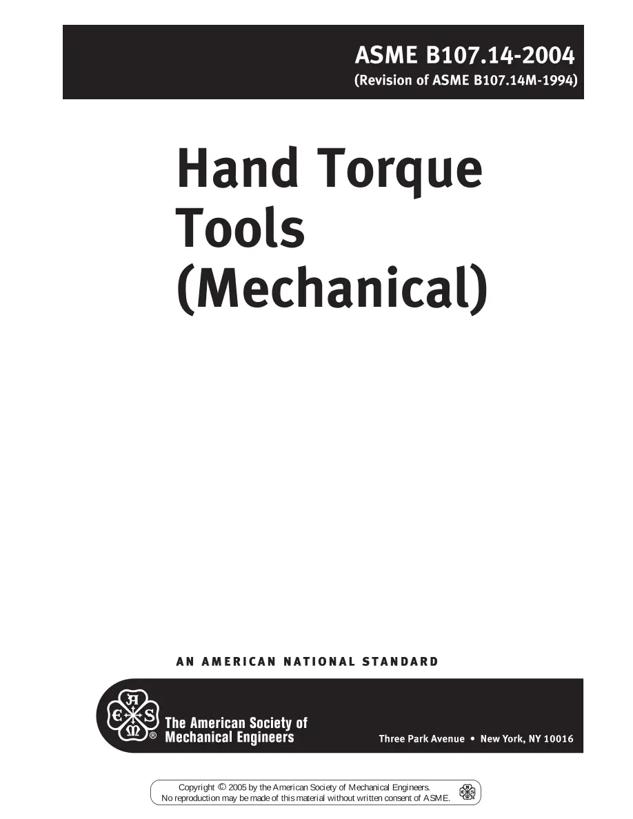 ASME B107.14-2004 ASME B107.14-2004 pdf