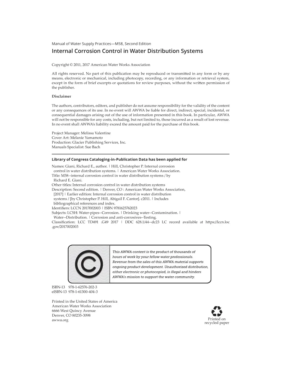 AWWA M58 AWWA M58 pdf